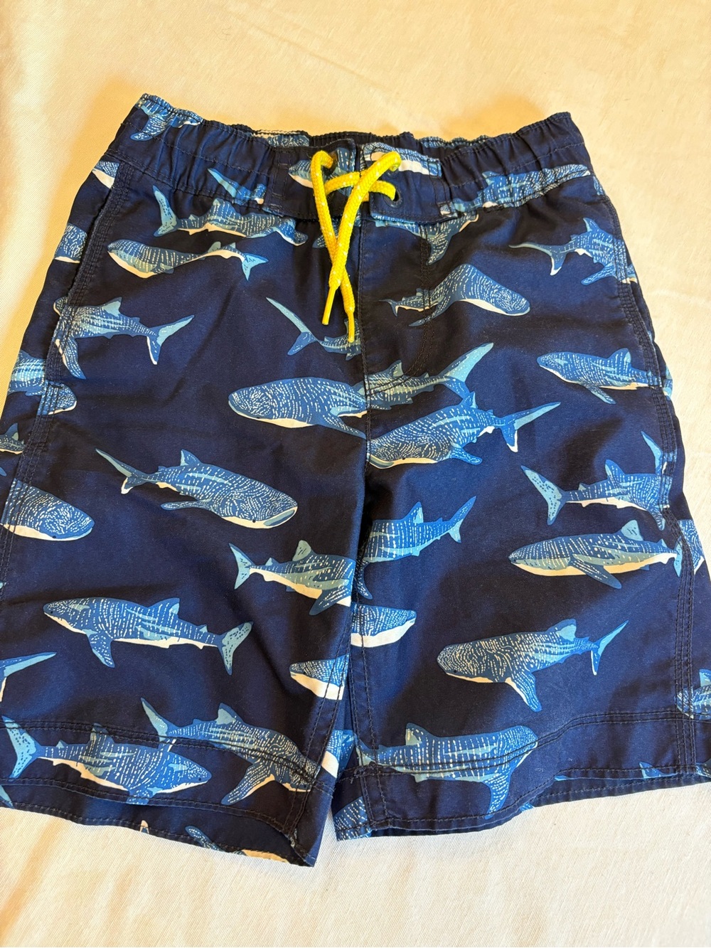 GAP Kids Navy and Light Blue Shark Swim Shorts